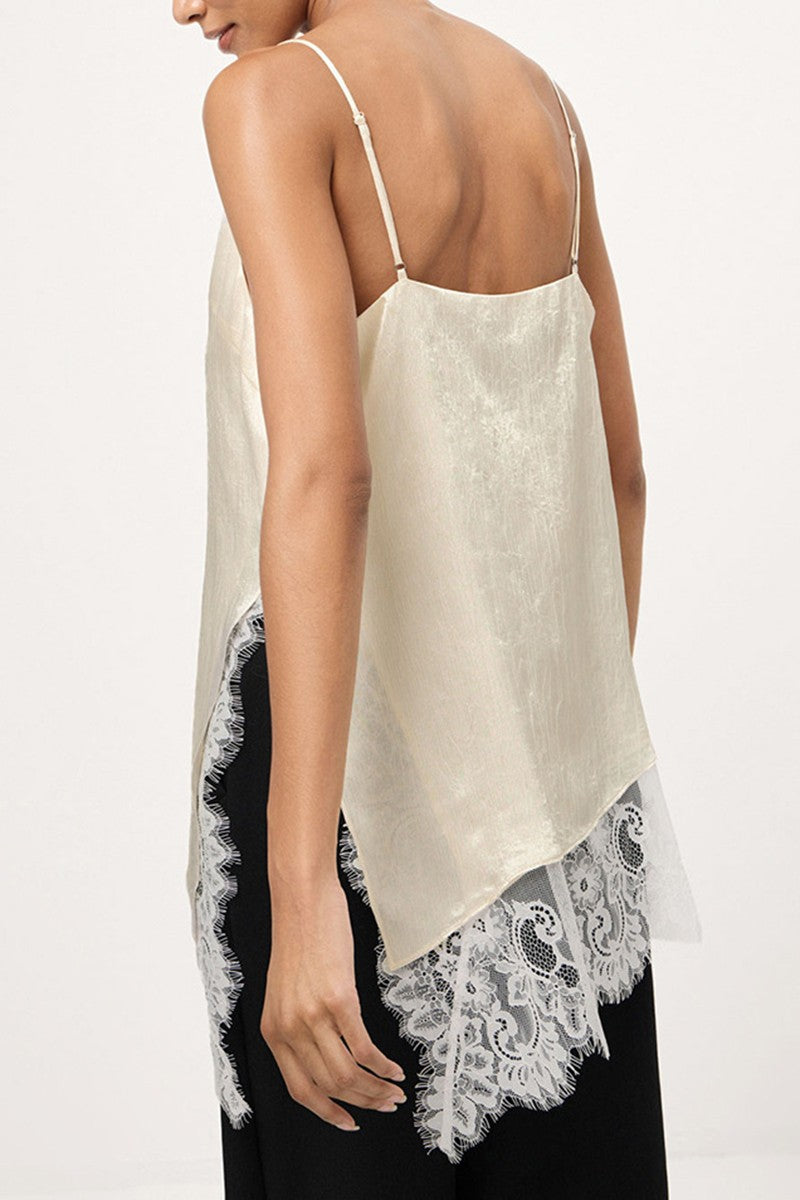 Lace Trim Tank Top
