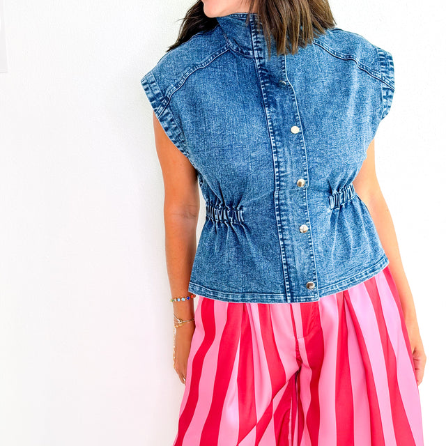 Dark Denim Cinch Vest