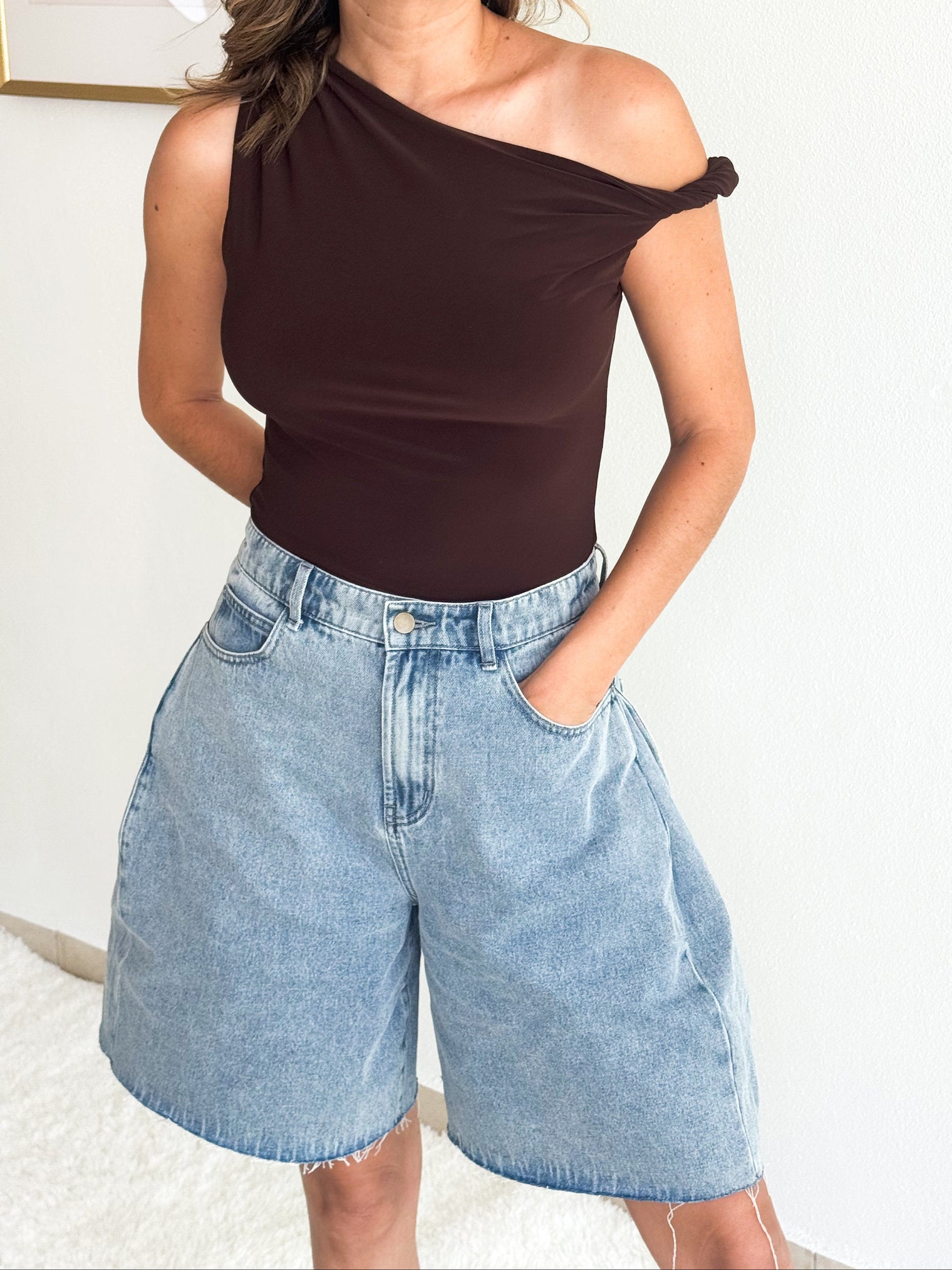 One Shoulder Basic Top
