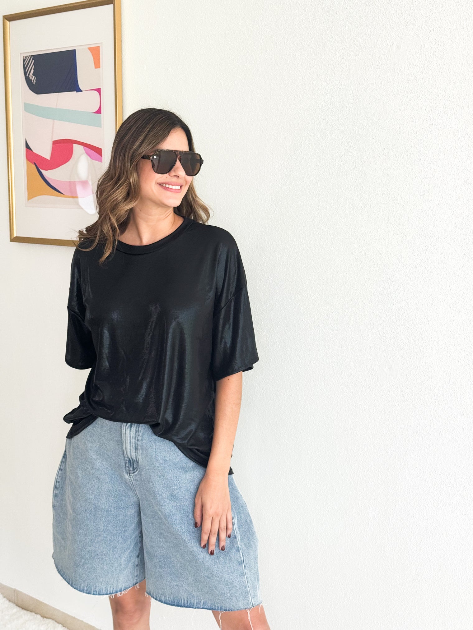 Metallic Oversized T-Shirt