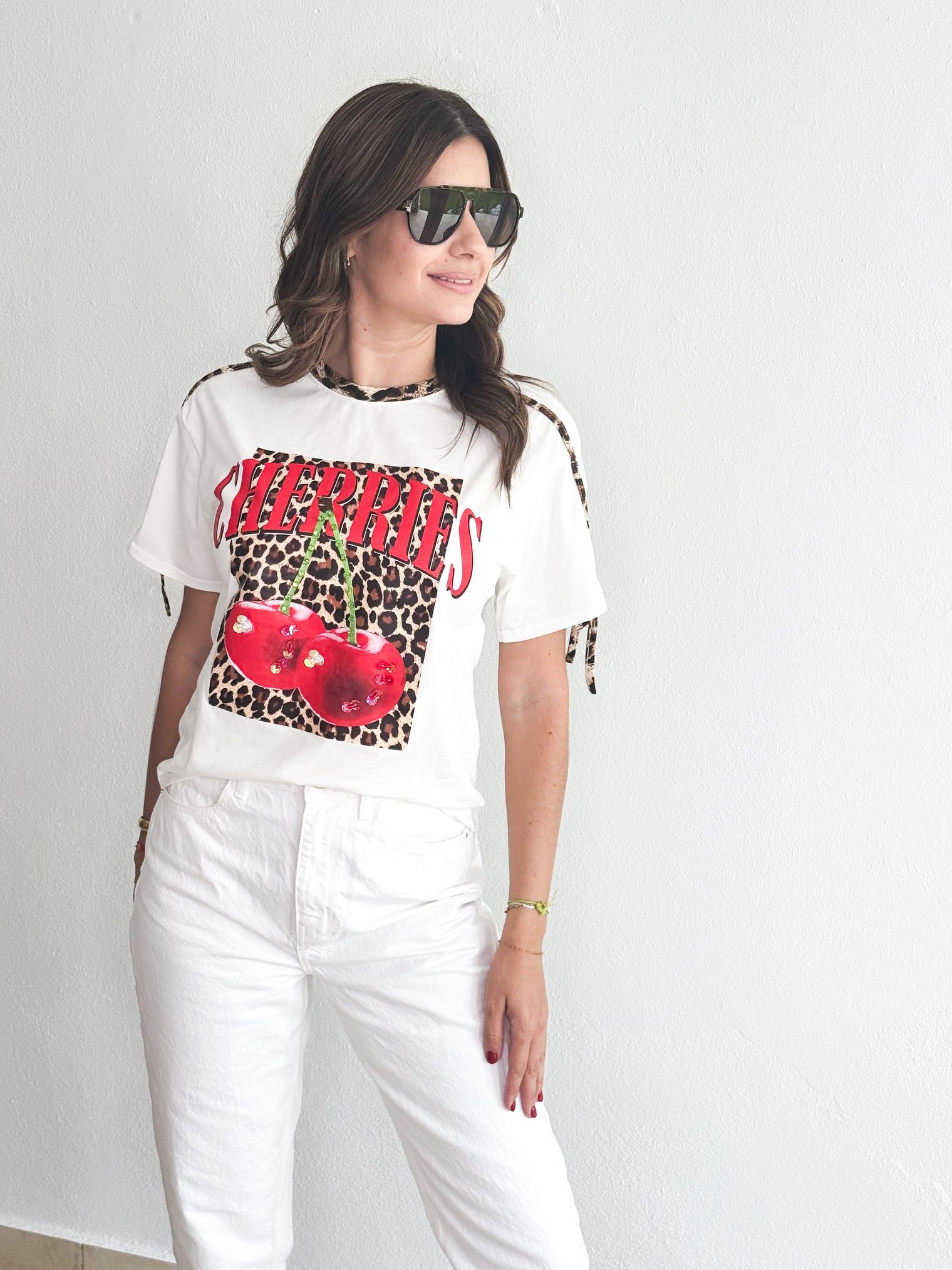 Cherry Animal Print T-Shirt