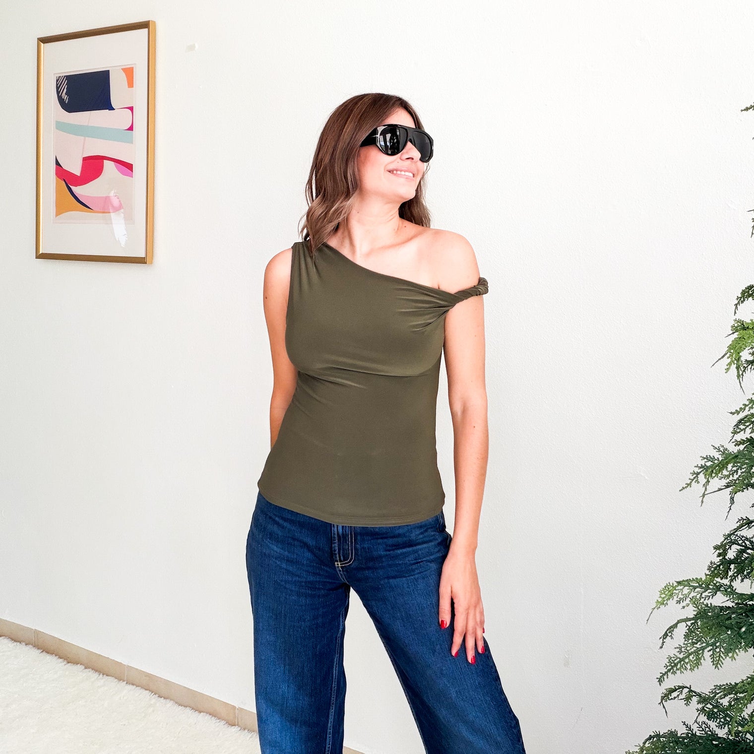 One Shoulder Basic Top