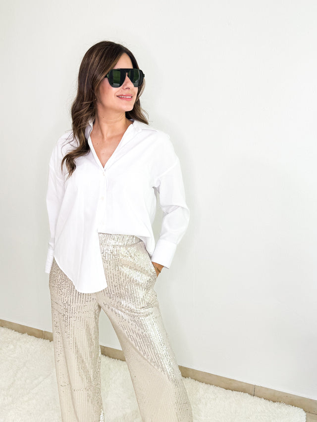 Sequins Straight Pants