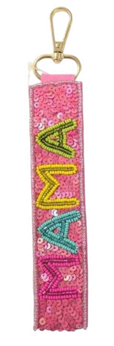 Sequin & Bead Keychain Wristlet — Choose Your Vibe
