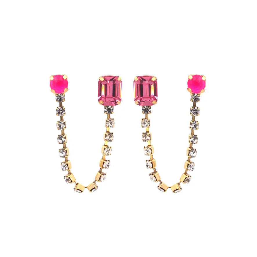 Dalia Double Pierced Earrings - Provence Lavender