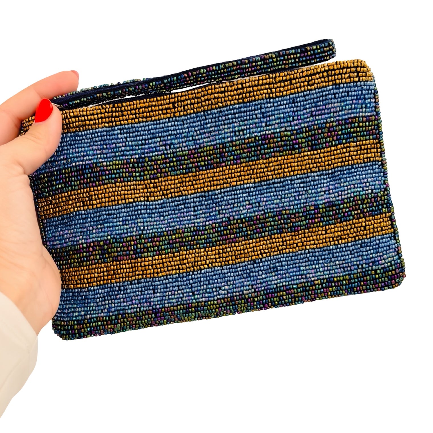 Wristlet Beaded Wallet – Solid Colors