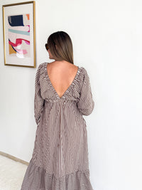 Striped V-Neck Dress