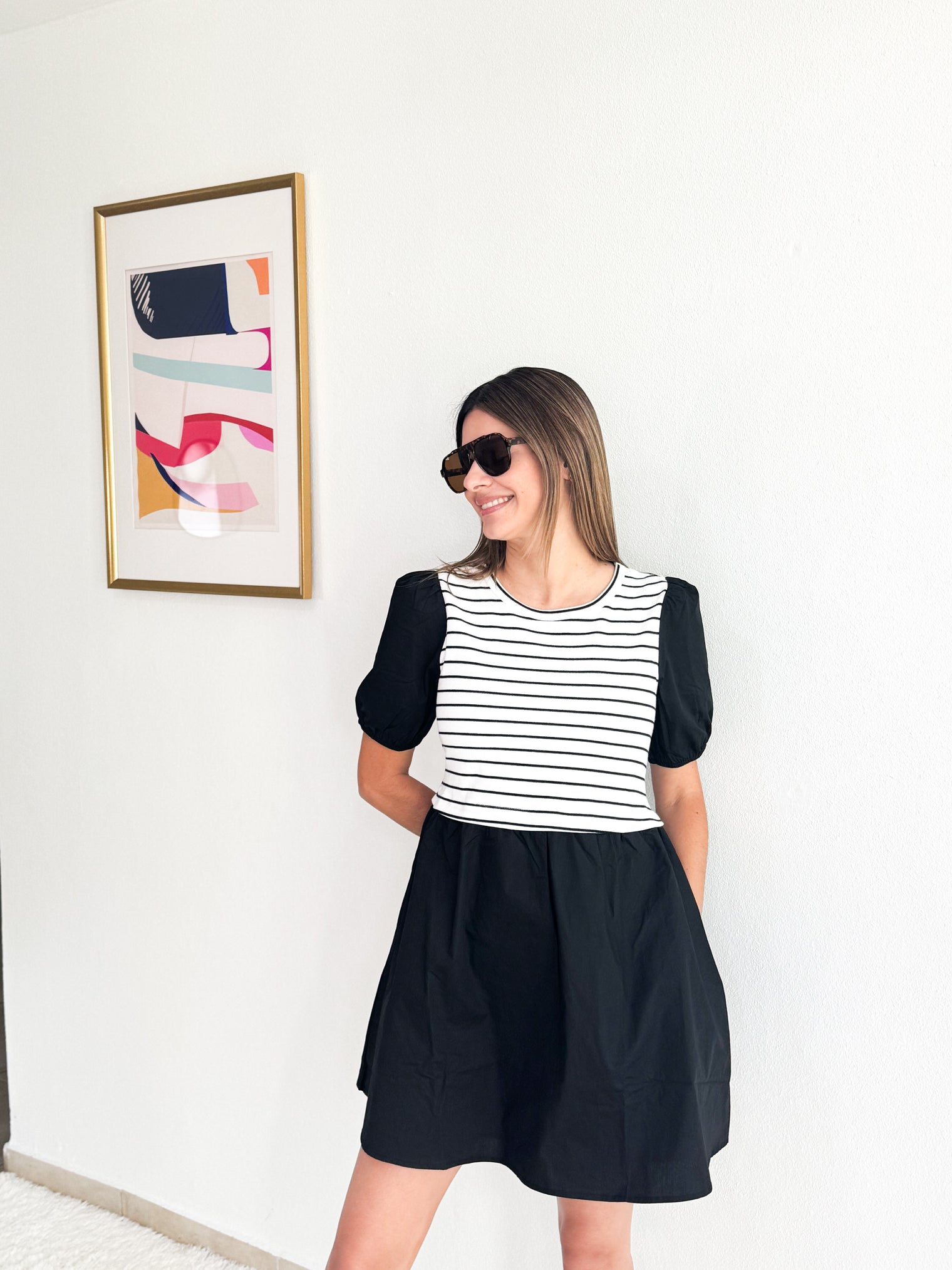 Puff Sleeve Mini Dress