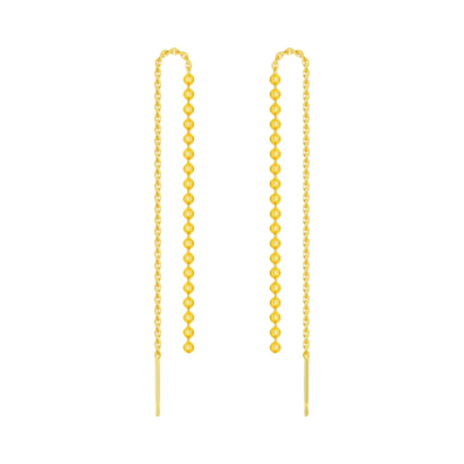 Golden Drop Chain Earrings
