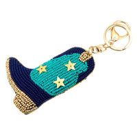 Beaded Bag Charm Keychain