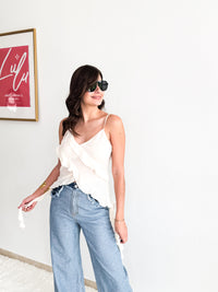 Ivory Ruffle Cami