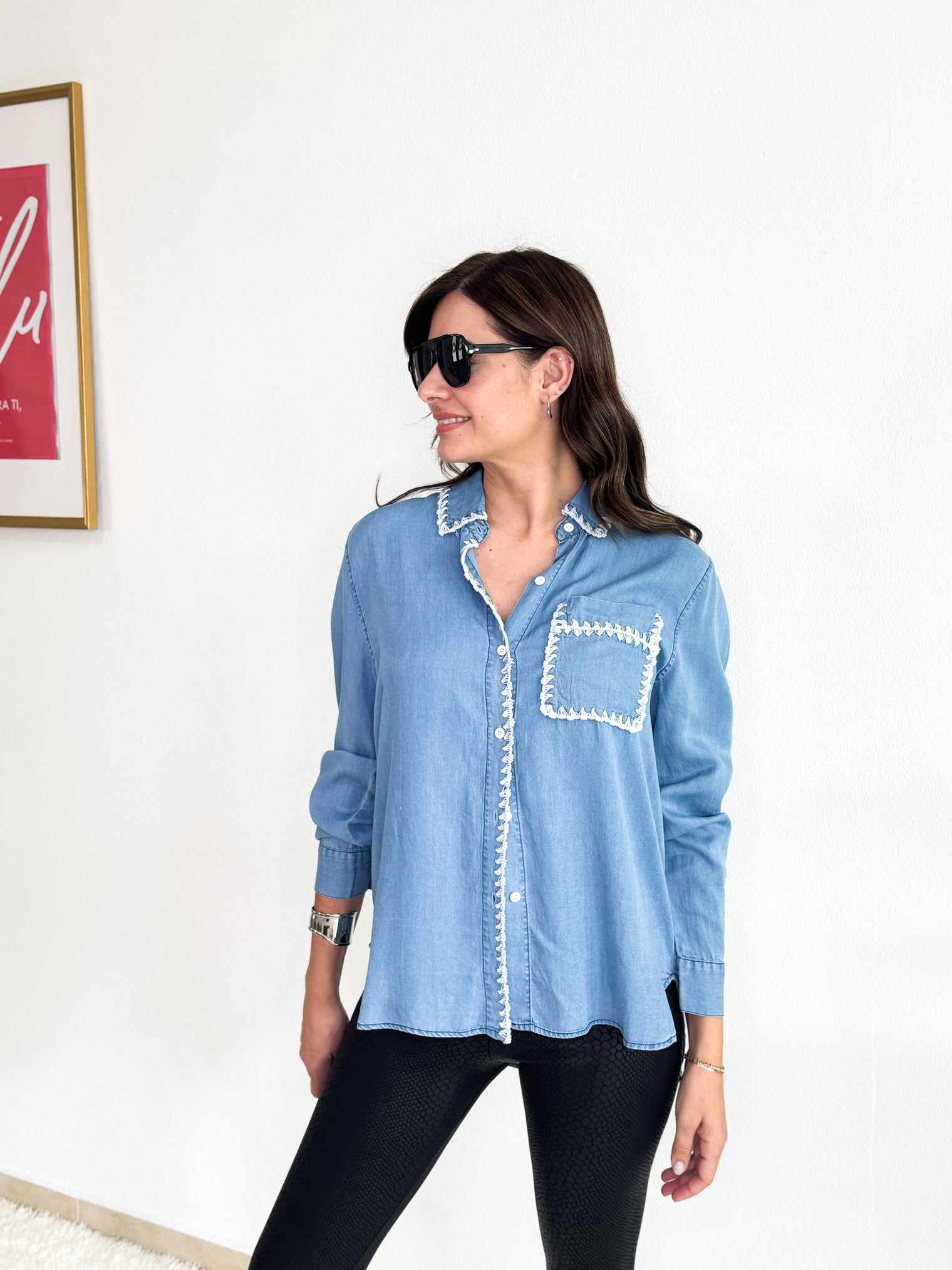Denim Long Sleeve Shirt