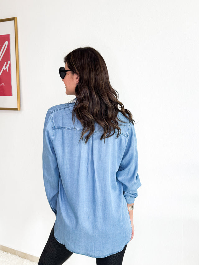 Denim Long Sleeve Shirt
