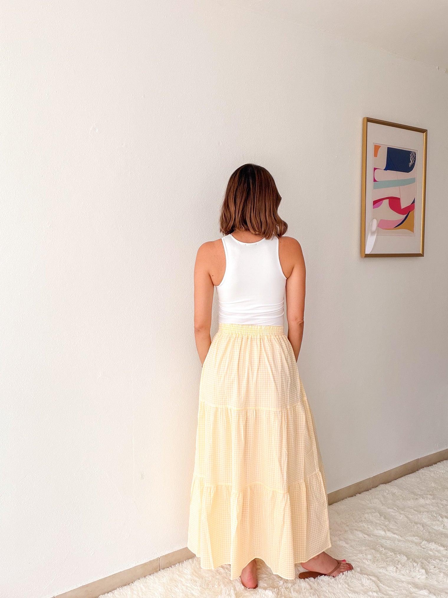 Sunshine Gingham Maxi Skirt