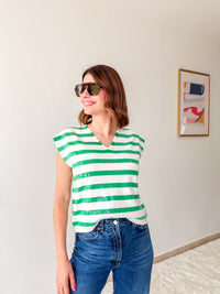 Emerald Sparkle Stripe Top
