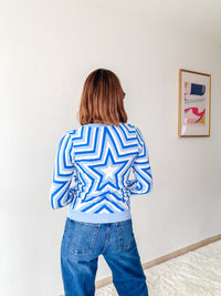 Blue Starburst Sweater