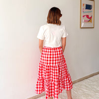 Gingham Midi Skirt