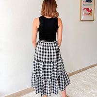 Gingham Midi Skirt