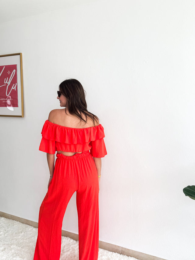 Off Shoulder Pant Set