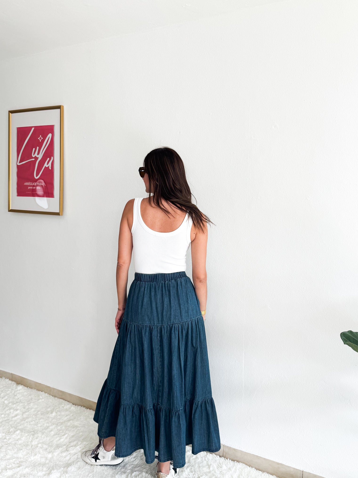 Dark Denim Maxi Skirt