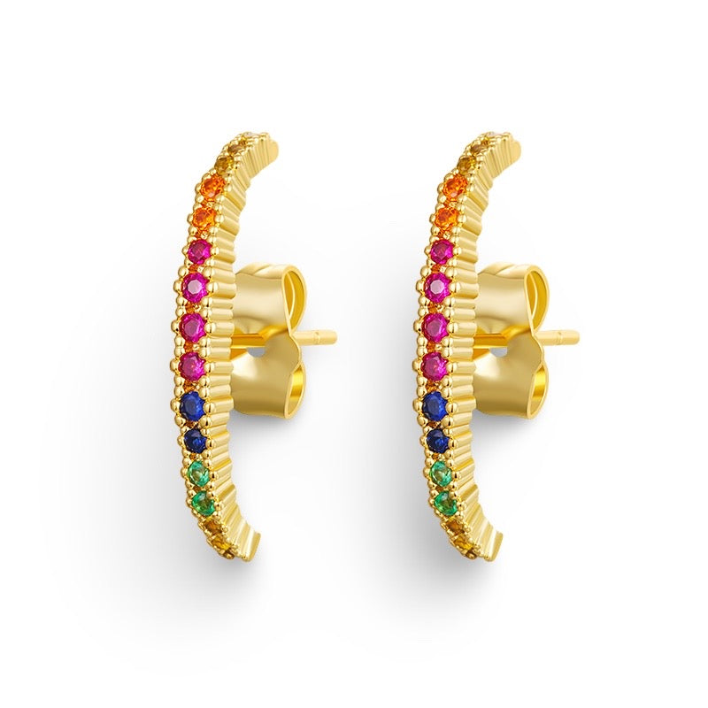 Rainbow Long Studs