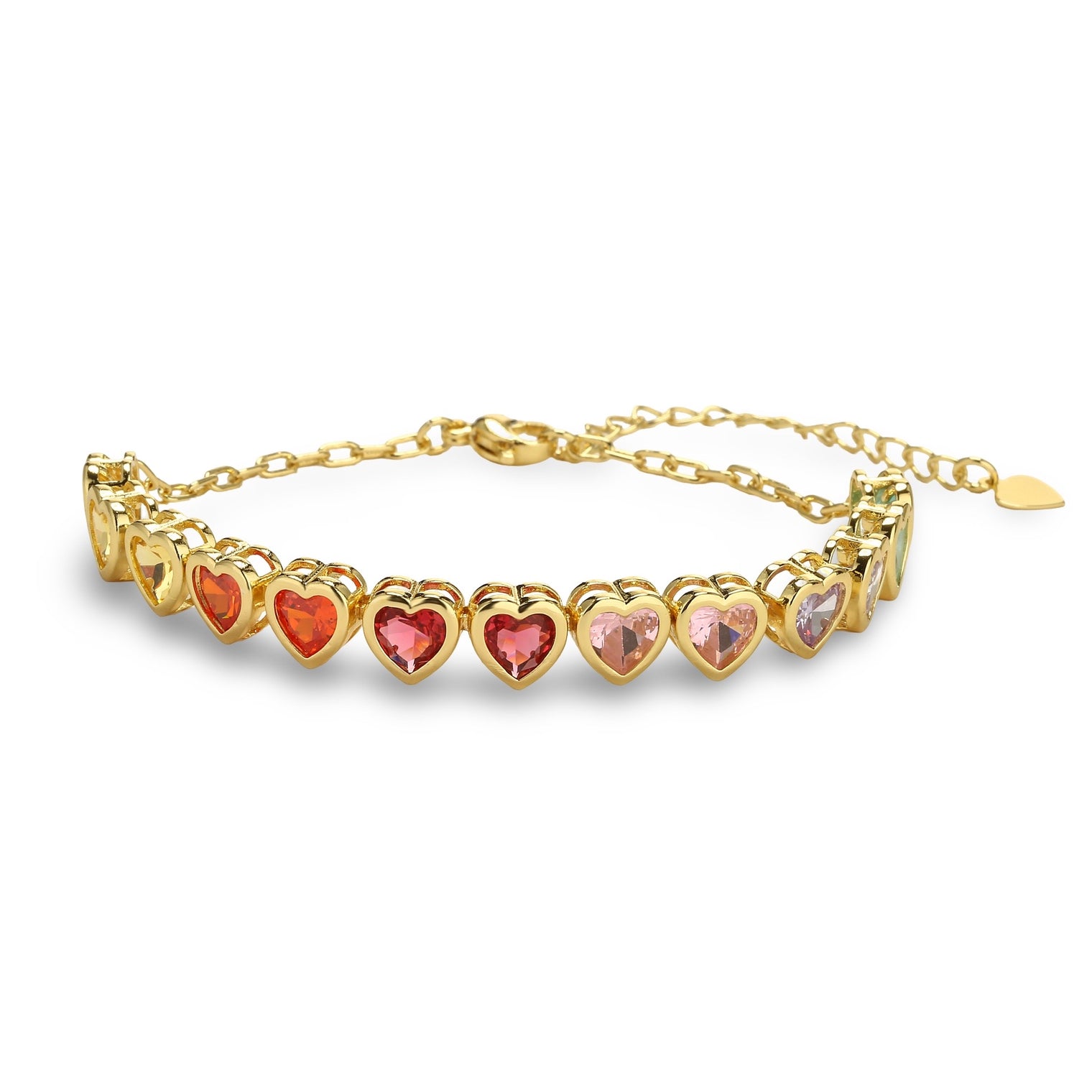 Rainbow Heart Bracelet