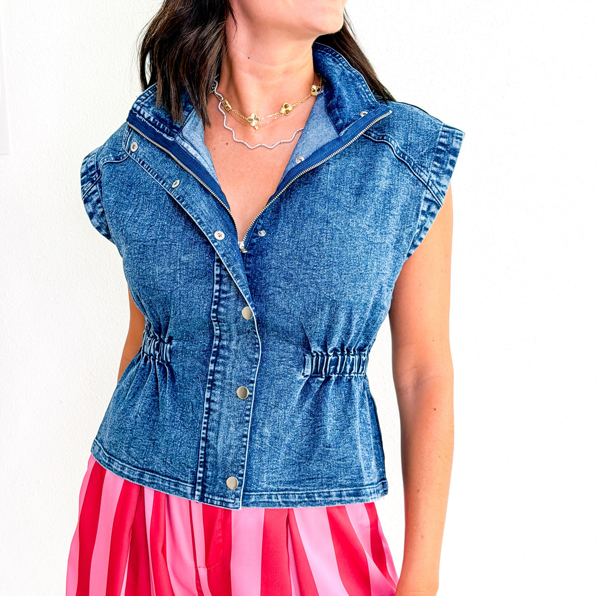 Dark Denim Cinch Vest