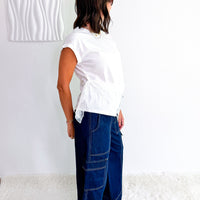 Ivory Lace-Trim Tee