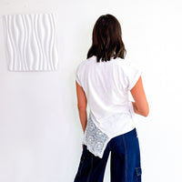 Ivory Lace-Trim Tee