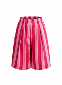Fuchsia Stripe Tailored Shorts