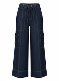 Relaxed Denim Utility Pants