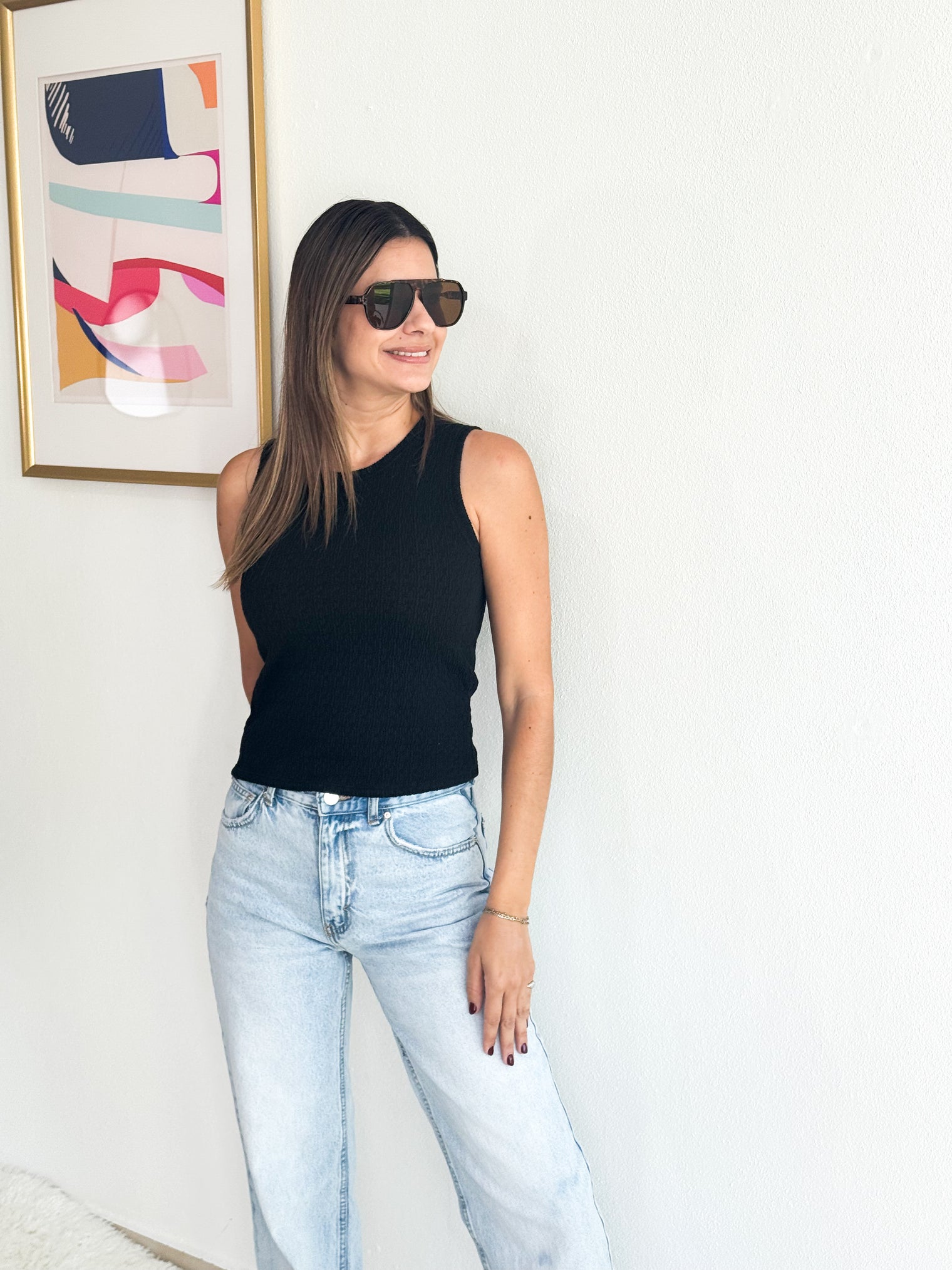 Basic Ribbed Tan Top