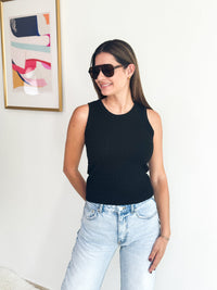 Basic Ribbed Tan Top