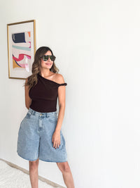 One Shoulder Basic Top