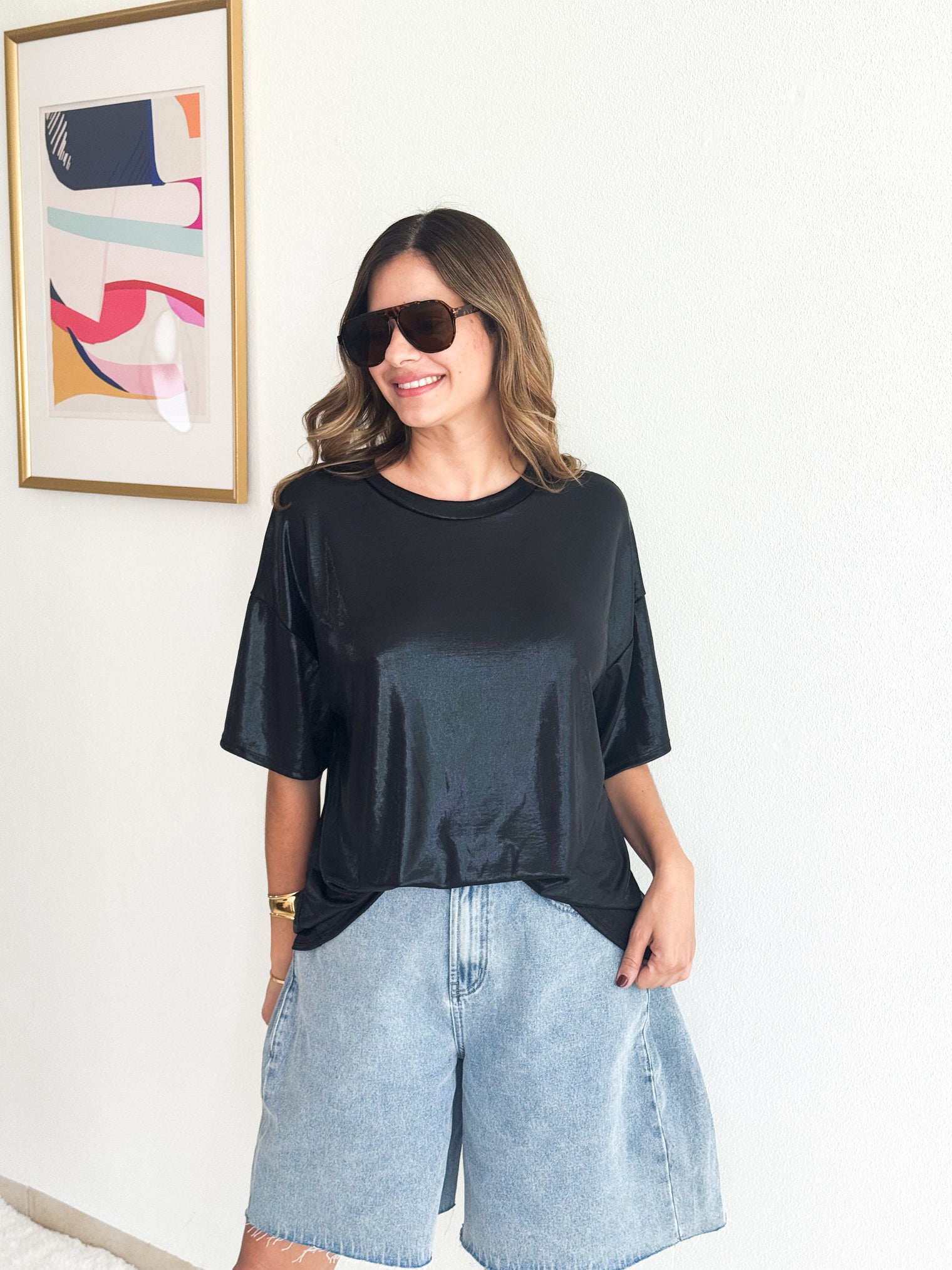 Metallic Oversized T-Shirt