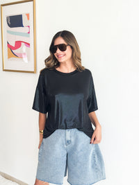 Metallic Oversized T-Shirt