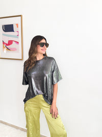 Metallic Oversized T-Shirt