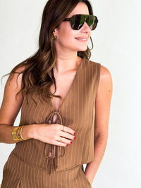 Pin Stripe Vest