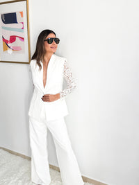 Laced White Blazer