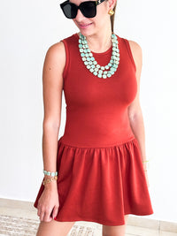 Rust Mini Dress