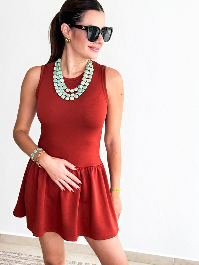 Rust Mini Dress