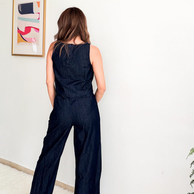 Indigo Denim Pant Set