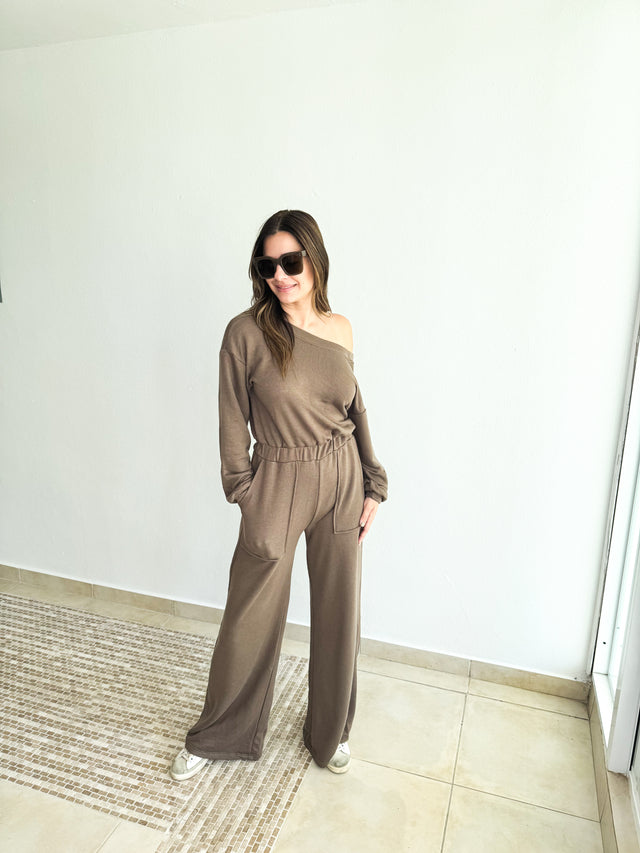 Mocha Travel Jumpsuit