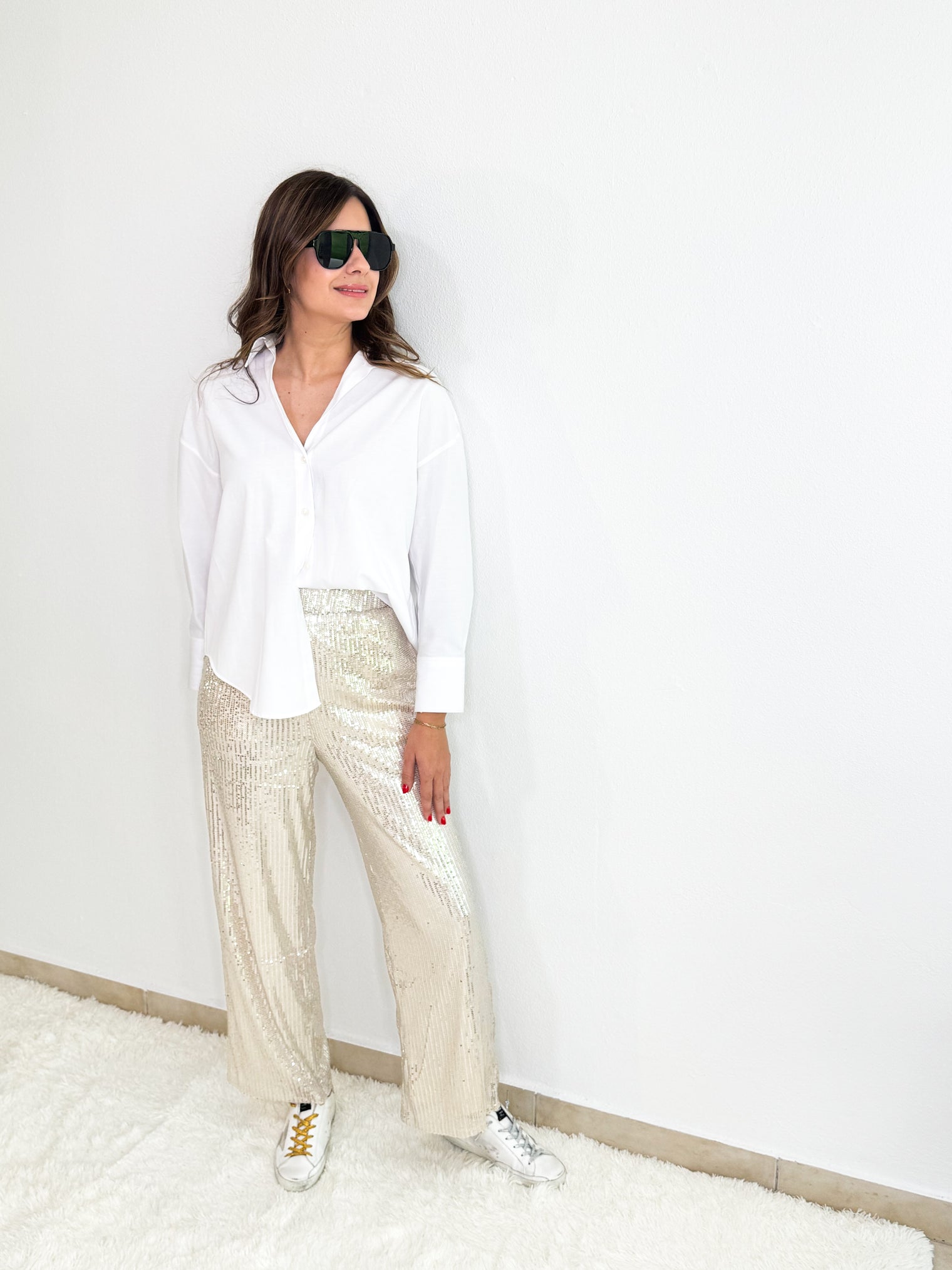 Sequins Straight Pants