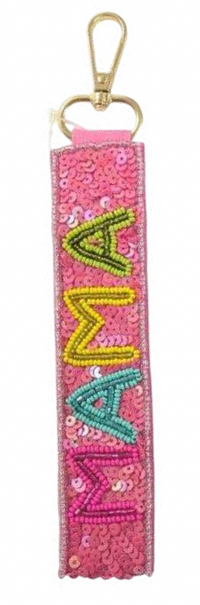 Sequin & Bead Keychain Wristlet — Choose Your Vibe