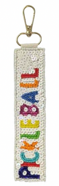 Sequin & Bead Keychain Wristlet — Choose Your Vibe