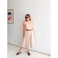 Sleeveless V-Neck Midi Dress