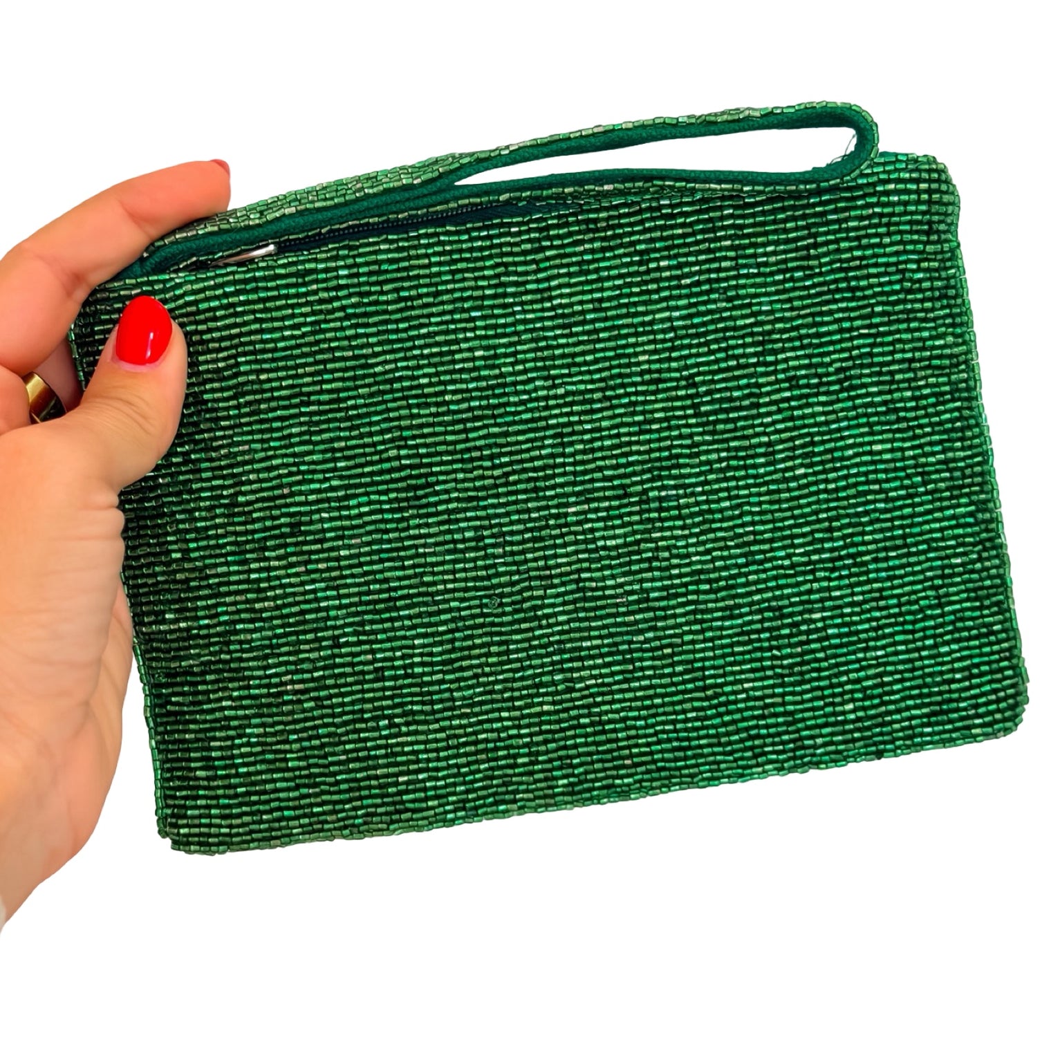 Wristlet Beaded Wallet – Solid Colors