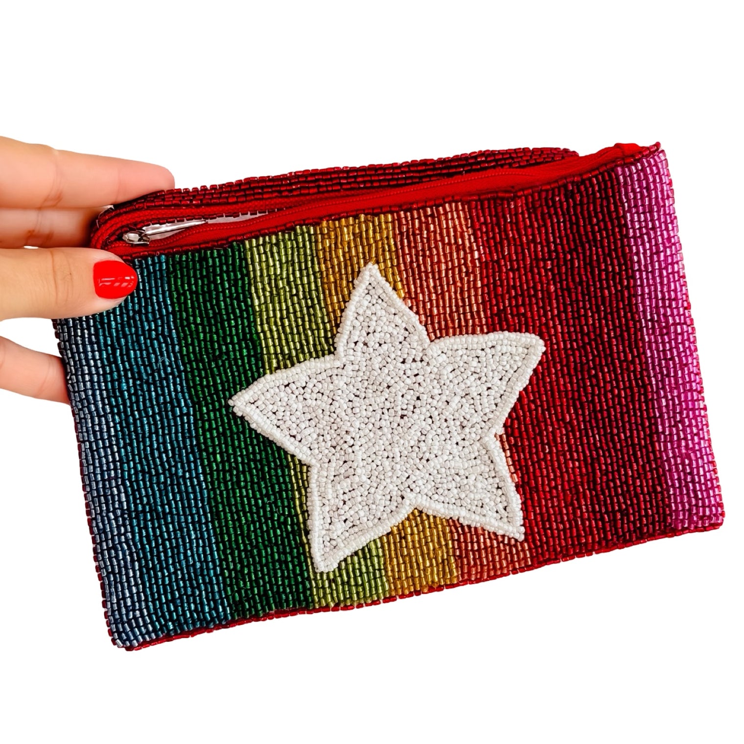 Star Wristlet Beaded Wallet