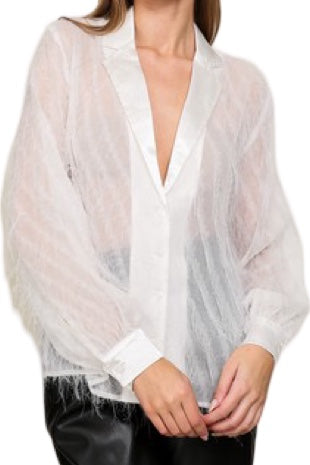 Glitter Fringe Blouse